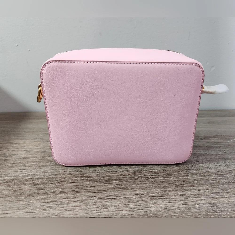 Charles & Keith Two-Tone Pink Lock & Key Chain Handle Bag/Purse - Picture 2 of 7